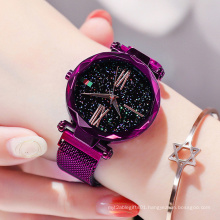 2019 New Designs Wholesale Korean Watches Ladies Watch Starry Sky Magnetic Mesh Band Female Wristwatch SMKI023